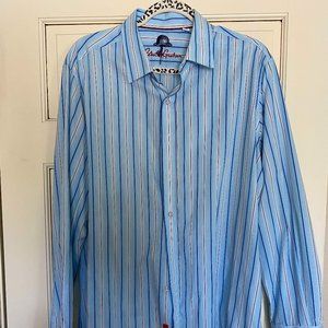 Robert Graham stripped long sleeve shirt - men's large
